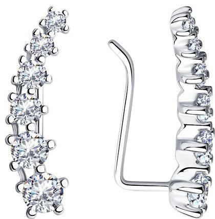 Кафф Diamant 94-120-01507-1 вес 2.27 г серебро, фианит купить,NaN