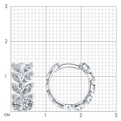 Серьги SOKOLOV 94026740 вес 2.82 г серебро, фианит купить,NaN