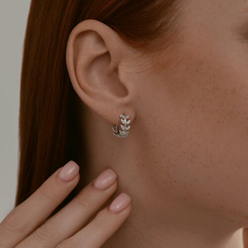 Серьги SOKOLOV 94026740 вес 2.82 г серебро, фианит купить,NaN