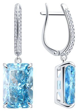 Серьги SOKOLOV 94027348 вес 10.5 г серебро, фианит купить,NaN