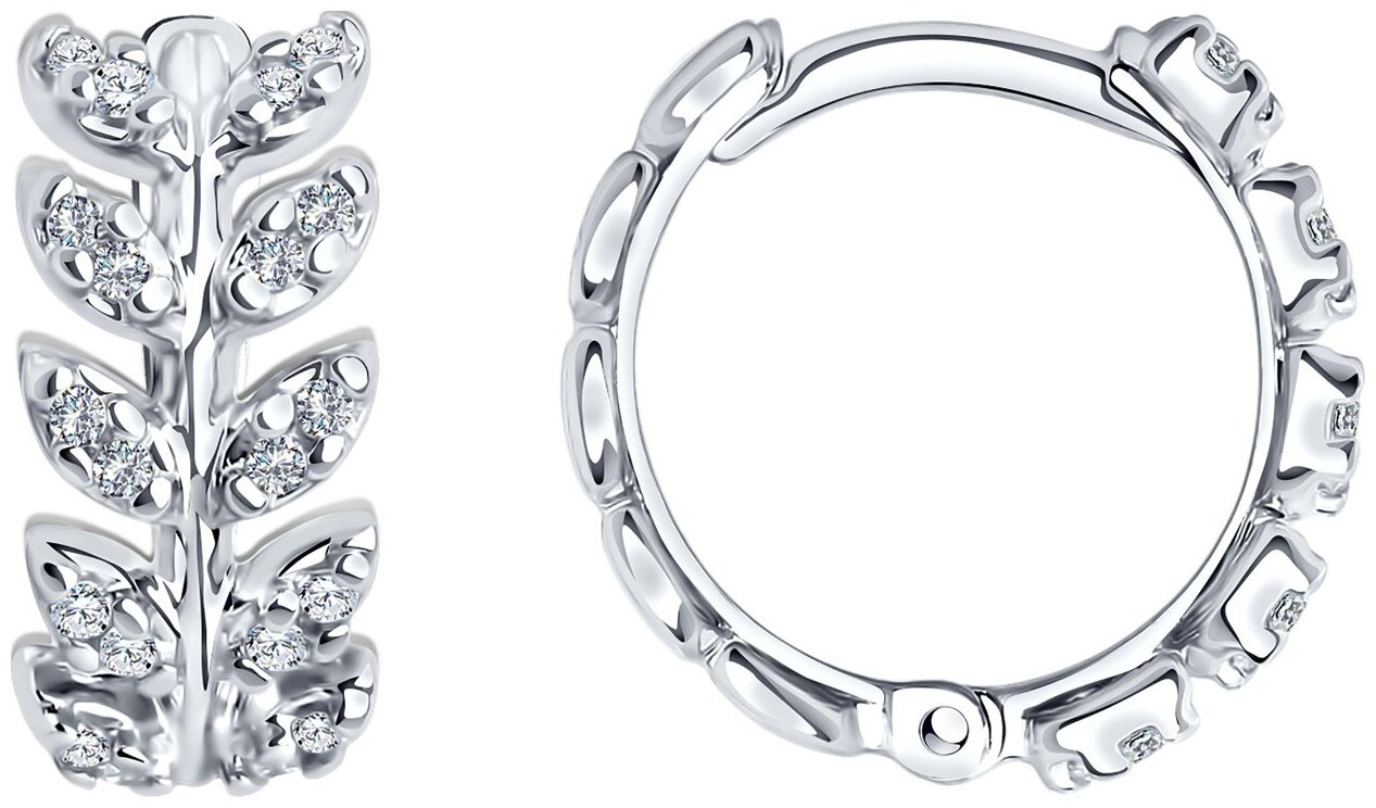 Серьги SOKOLOV 94026740 вес 3.01 серебро, фианит купить,NaN