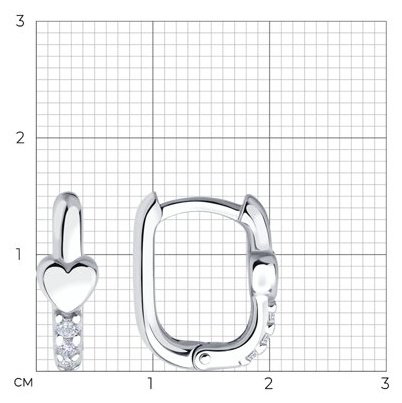 Серьги SOKOLOV 94026871 вес 2.27 г серебро, фианит купить,NaN