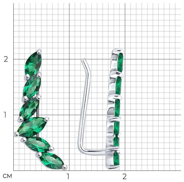 Кафф Diamant 94-320-02173-2 вес 1.82 г серебро, ситалл купить,NaN