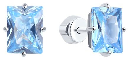 Серьги SOKOLOV 94026877_s вес 2.35 г серебро, фианит купить,NaN