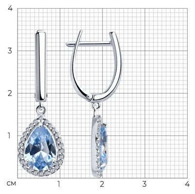 Серьги SOKOLOV 94026744 вес 4.97 г серебро, фианит купить,NaN
