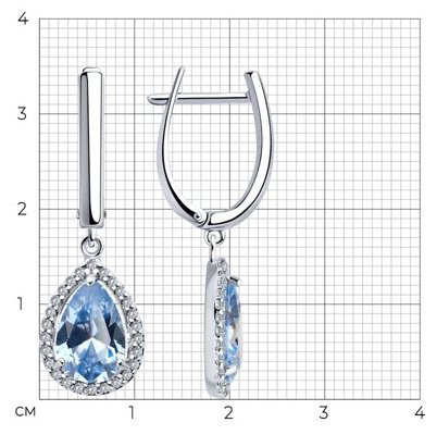 Серьги SOKOLOV 94026744 вес 4.97 г серебро, фианит купить,NaN