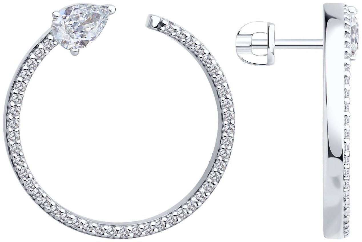 Серьги SOKOLOV 94026878 вес 3.14 г серебро, фианит купить,NaN