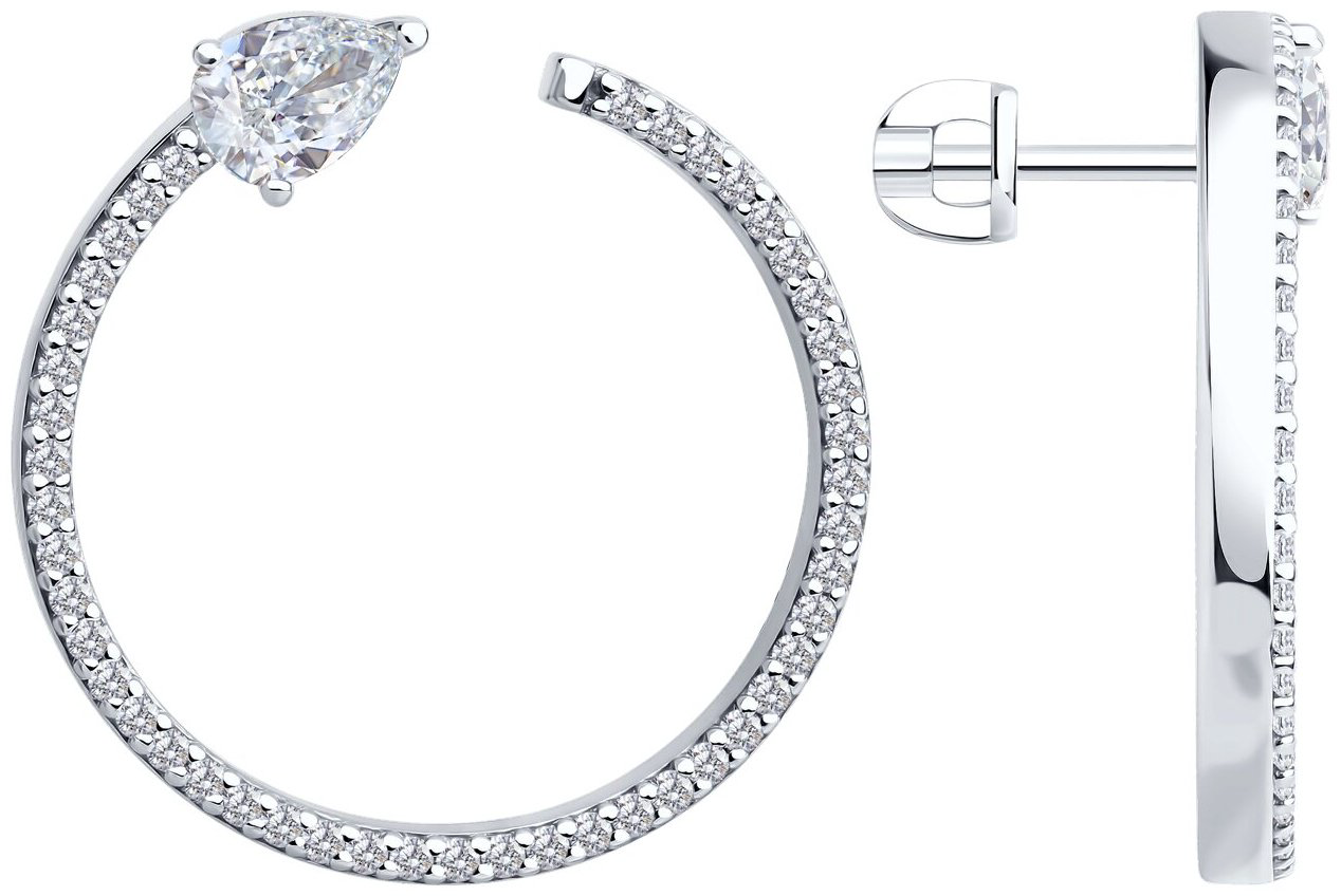 Серьги SOKOLOV 94026878 вес 3.14 г серебро, фианит купить,NaN