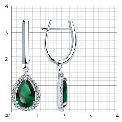 Серьги SOKOLOV 94026745 вес 4.21 г серебро, фианит купить,NaN