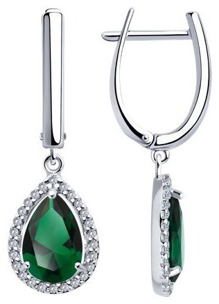 Серьги SOKOLOV 94026745 вес 4.93 г серебро, фианит купить,NaN