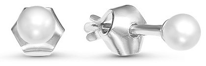Пусеты Красная пресня 3339066б вес 0.8 г серебро, жемчуг купить,NaN