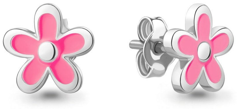 Пусеты AQUAMARINE 34118 вес 1.24 г серебро, эмаль купить,NaN