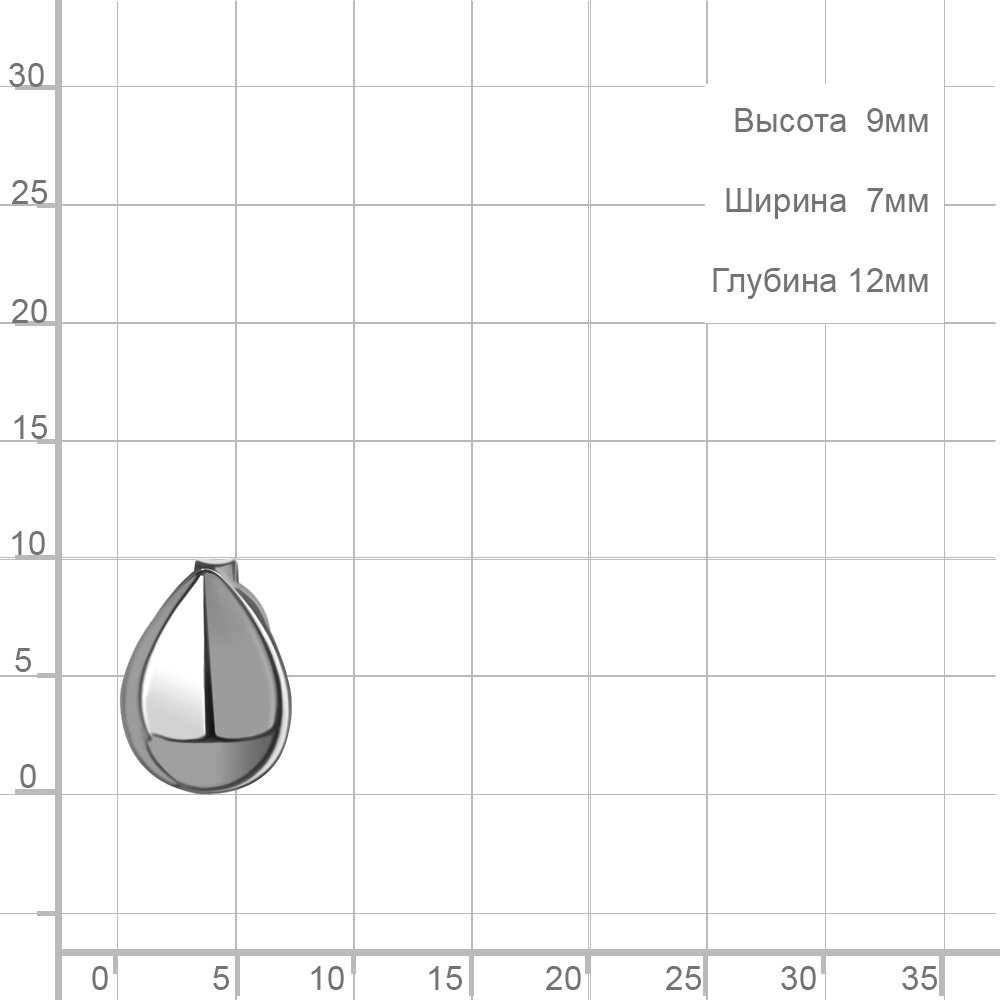 Пусеты AQUAMARINE 34148 вес 1.5 г серебро, без вставок купить,NaN