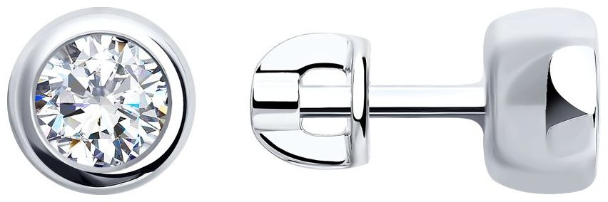Пусеты SOKOLOV 94022230-sk15 вес 3.07 г серебро, фианит купить,NaN