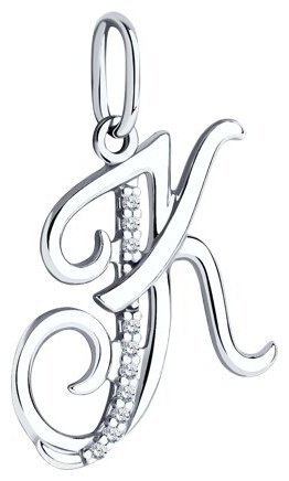 Подвеска Diamant 94-130-01373-1 вес 1.55 г серебро, фианит купить,0