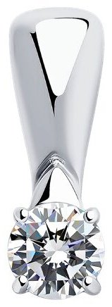 Подвеска Diamant 94-130-01548-1 вес 0.82 г серебро, фианит купить,NaN