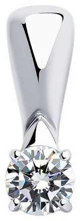 Подвеска Diamant 94-130-01548-1 вес 0.82 г серебро, фианит купить,NaN
