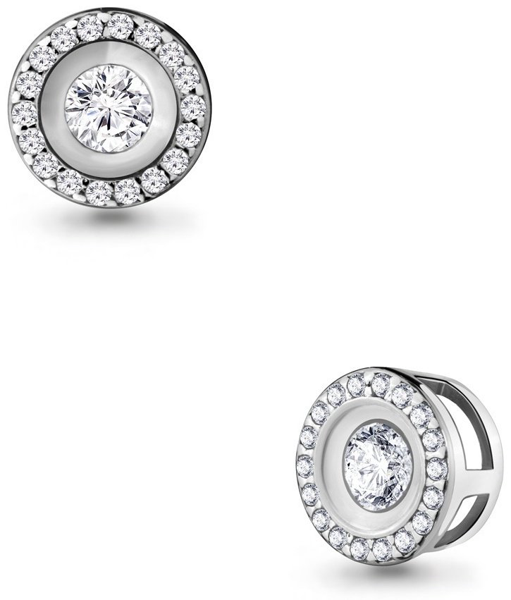 Подвеска AQUAMARINE 24280А вес 0.7 г серебро, фианит купить,NaN