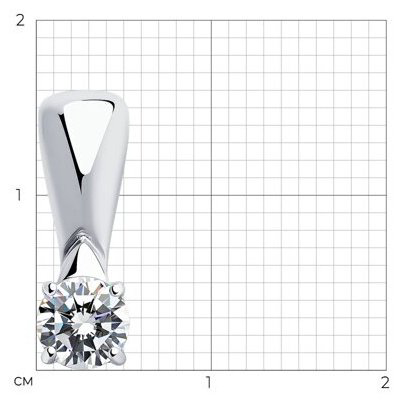 Подвеска Diamant 94-130-01548-1 вес 0.83 г серебро, без вставок купить,NaN