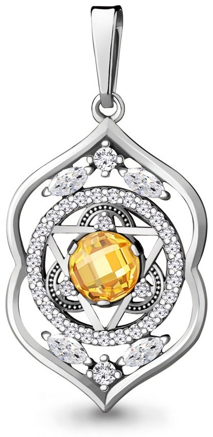 Подвеска AQUAMARINE 24362АЕ вес 2.6 г серебро, фианит