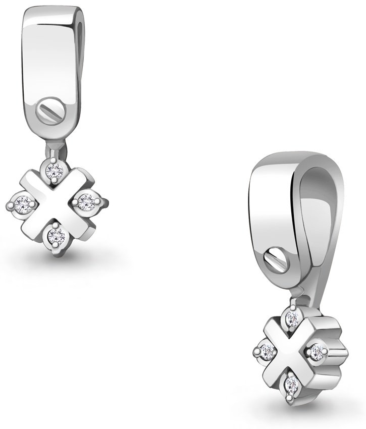 Подвеска AQUAMARINE 020119 вес 1 г серебро, бриллиант купить,NaN