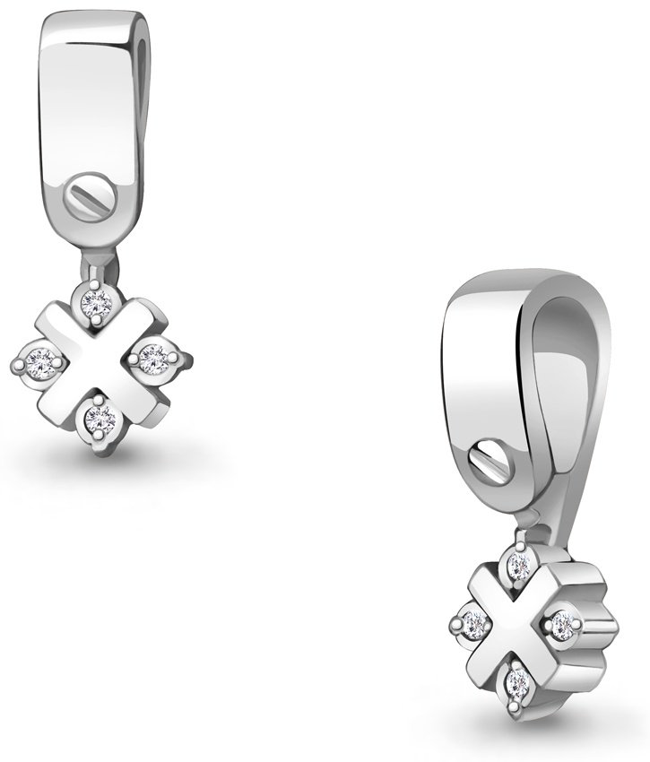 Подвеска AQUAMARINE 020119 вес 1 г серебро, бриллиант купить,NaN