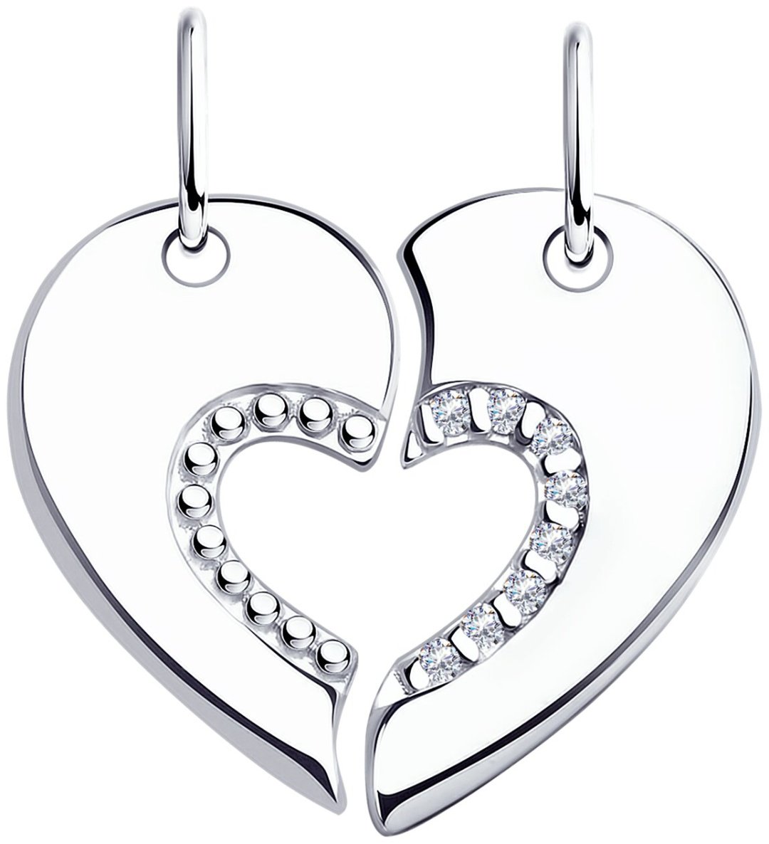 Подвеска Diamant 94-130-01585-1 вес 2.06 г серебро, фианит купить,NaN