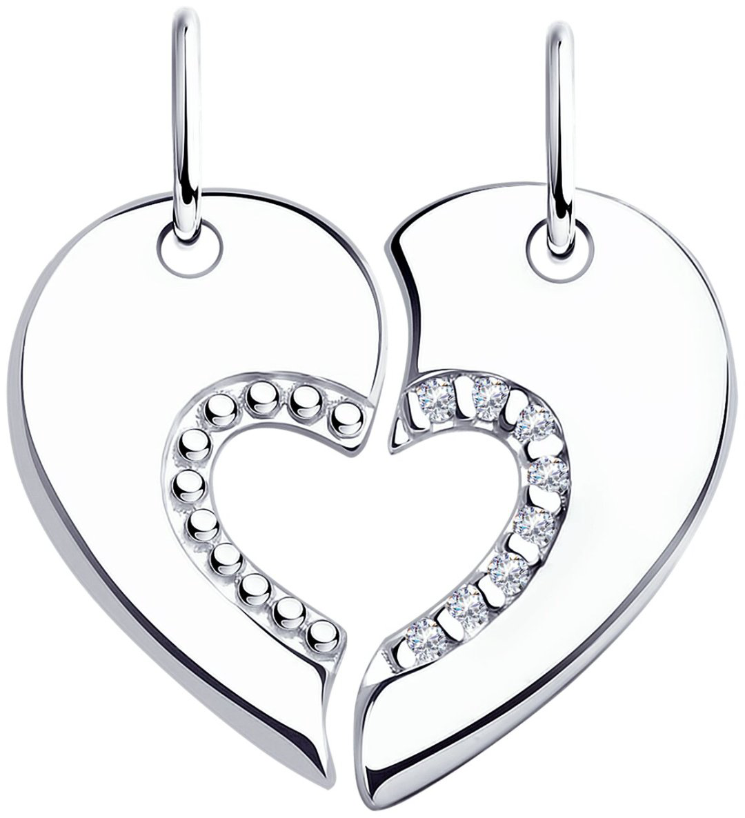Подвеска Diamant 94-130-01585-1 вес 2.06 г серебро, фианит купить,NaN