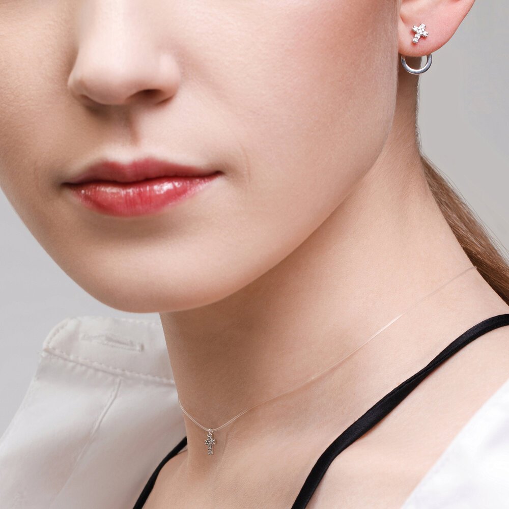 Пусеты SOKOLOV 94025642 вес 1.987 г серебро, фианит купить,NaN