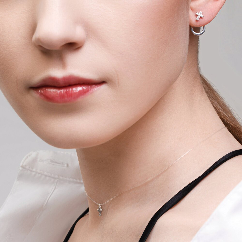Пусеты SOKOLOV 94025642 вес 1.987 г серебро, фианит купить,NaN