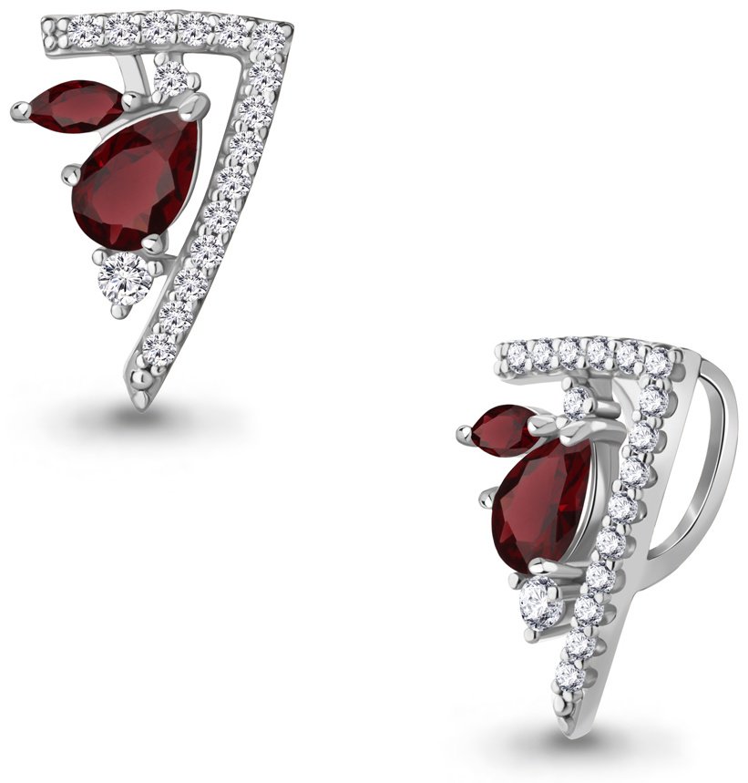 Подвеска AQUAMARINE 2539203А.5 вес 1.12 г серебро, гранат, фианит купить,NaN
