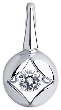Подвеска Diamant 94-130-01729-1 вес 1.23 г серебро, фианит купить,NaN