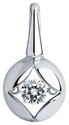 Подвеска Diamant 94-130-01729-1 вес 1.23 г серебро, фианит купить,NaN