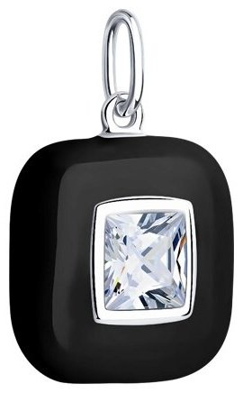 Подвеска Diamant 94-130-01801-1 вес 2.62 г серебро, фианит, эмаль купить,NaN