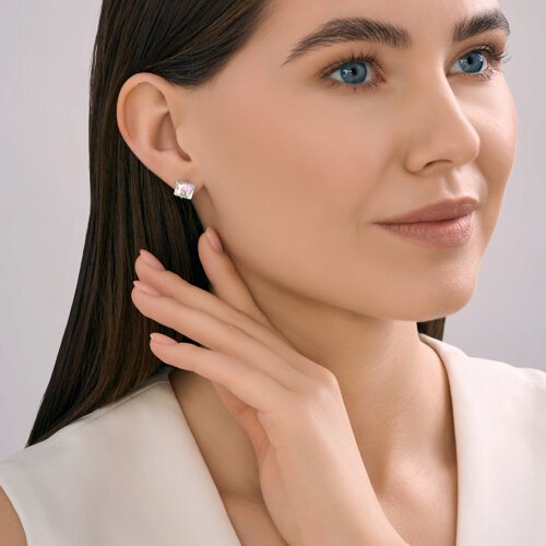 Пусеты Diamant 94-122-02383-1 вес 2.5 г серебро, нанокристалл купить,NaN