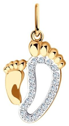Подвеска Diamant 51-130-00699-1 вес 0.95 г золото, фианит купить,NaN