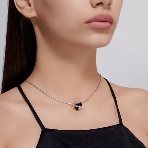 Подвеска Diamant 94-130-01829-1 вес 1.68 г серебро, фианит, эмаль купить,NaN