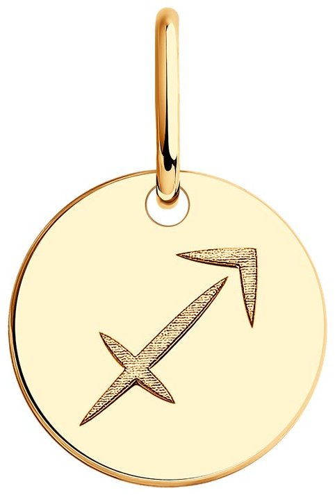 Подвеска Diamant 51-130-01101-1 вес 0.48 г золото, без вставок купить,NaN