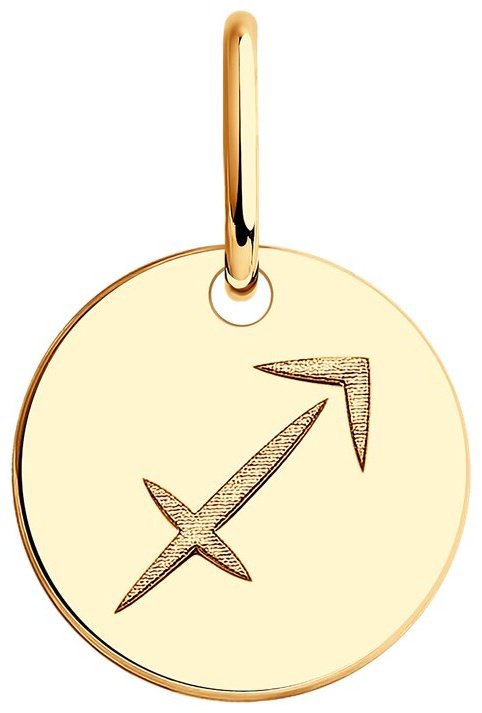 Подвеска Diamant 51-130-01101-1 вес 0.48 г золото, без вставок купить,NaN