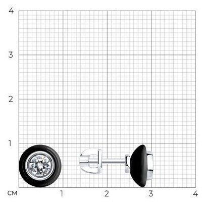 Пусеты SOKOLOV 94025737 вес 3.02 г серебро, фианит, керамика купить,NaN
