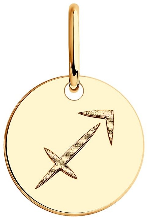 Подвеска Diamant 51-130-01101-1 вес 0.52 г золото, без вставок купить,NaN