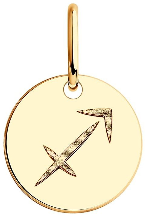 Подвеска Diamant 51-130-01101-1 вес 0.52 г золото, без вставок купить,NaN