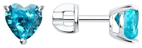 Пусеты SOKOLOV 94027318 вес 1.94 г серебро, фианит купить,NaN