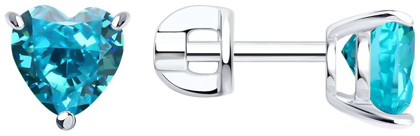 Пусеты SOKOLOV 94027318 вес 1.95 г серебро, фианит купить,NaN