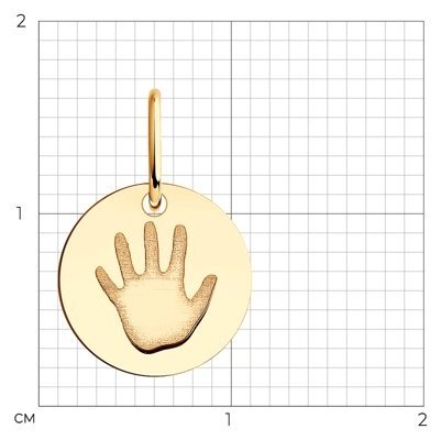 Подвеска Diamant 51-130-01227-1 вес 0.37 г золото, без вставок купить,NaN