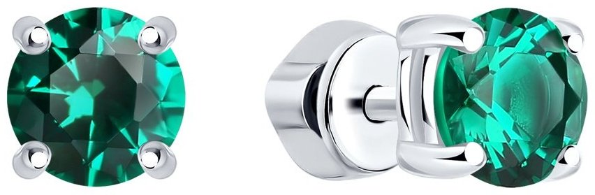 Пусеты SOKOLOV 94020531 вес 1.85 г серебро, фианит купить,NaN
