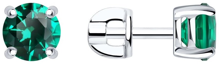 Пусеты SOKOLOV 94020531 вес 1.86 г серебро, фианит купить,NaN