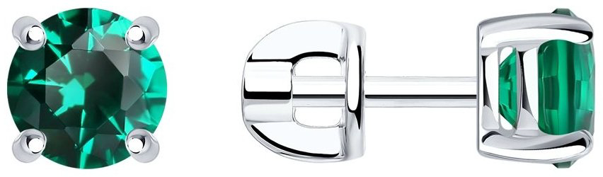 Пусеты SOKOLOV 94020531 вес 1.86 г серебро, фианит купить,NaN