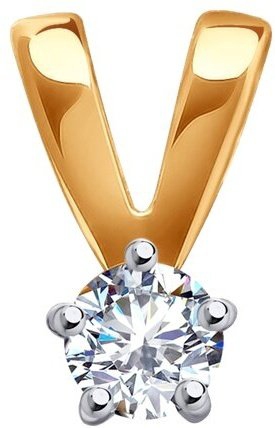 Подвеска Diamant 51-130-01973-2 вес 0.31 г золото, фианит купить,NaN