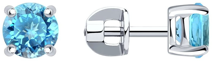 Пусеты SOKOLOV 94020532 вес 2.14 г серебро, фианит купить,NaN
